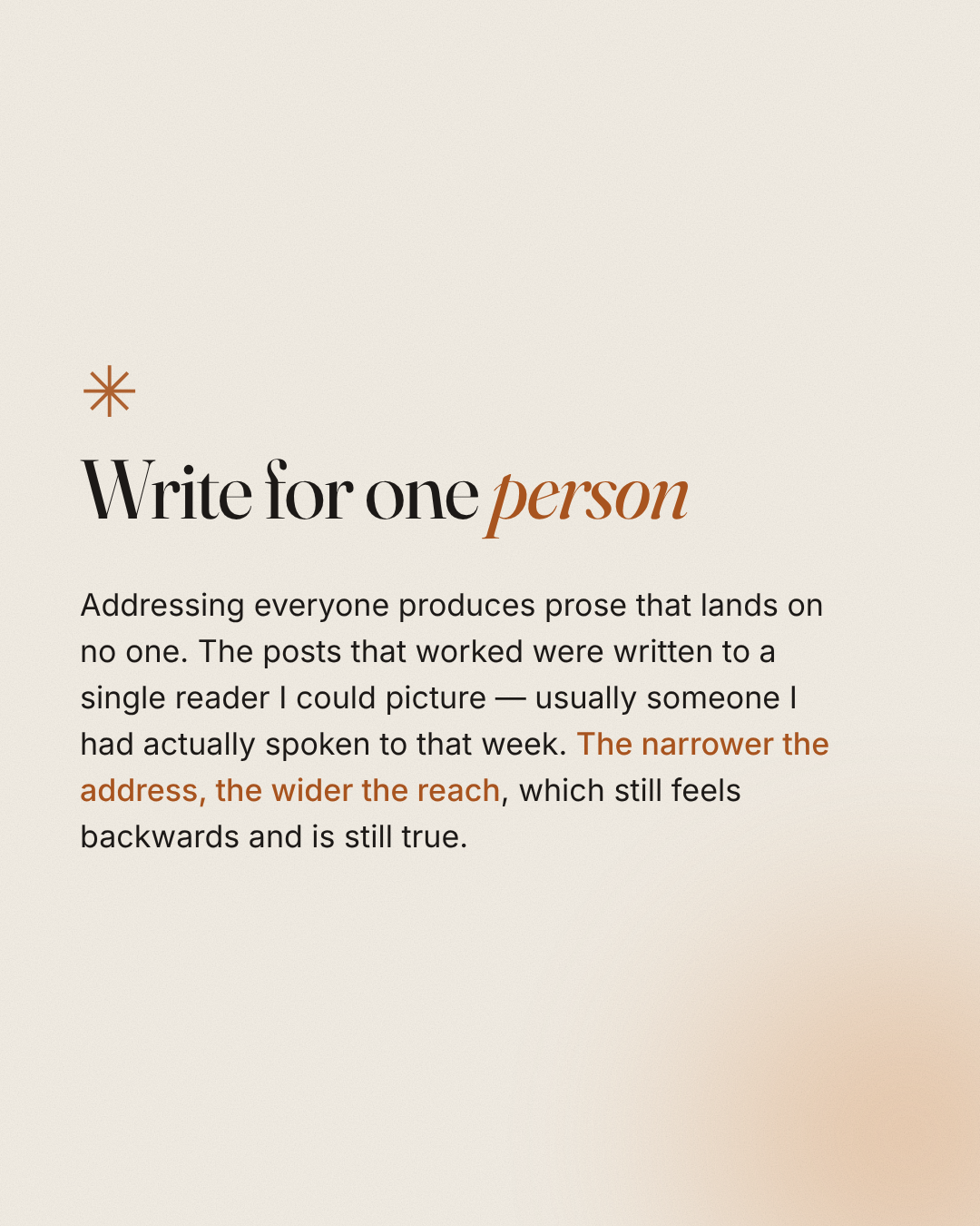 One paragraph per page