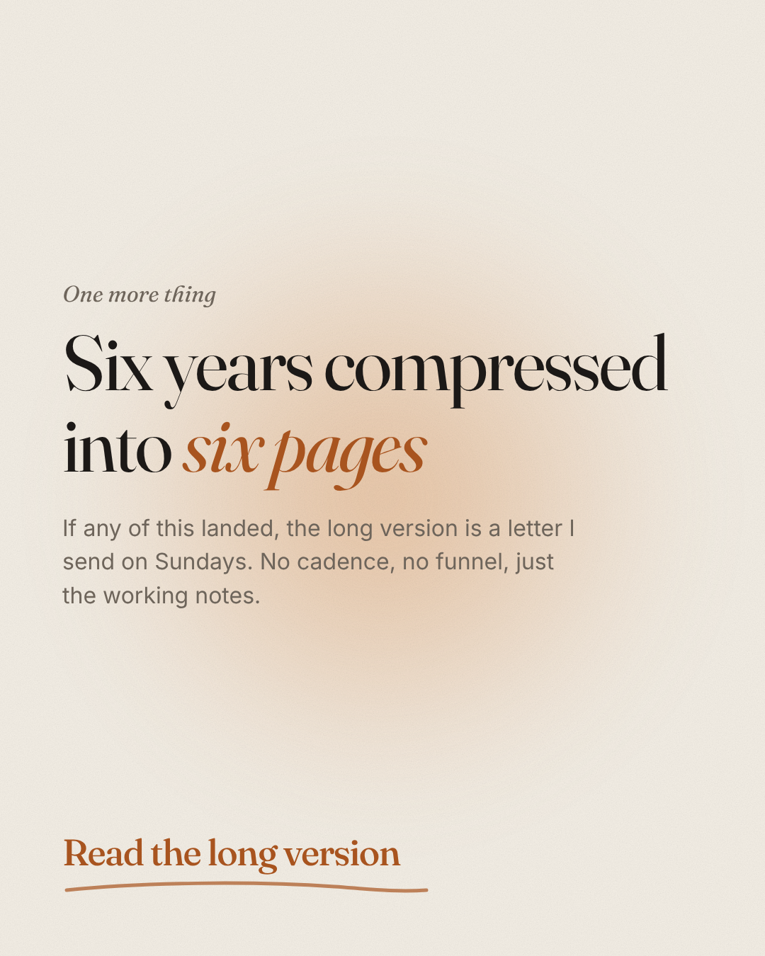 One paragraph per page