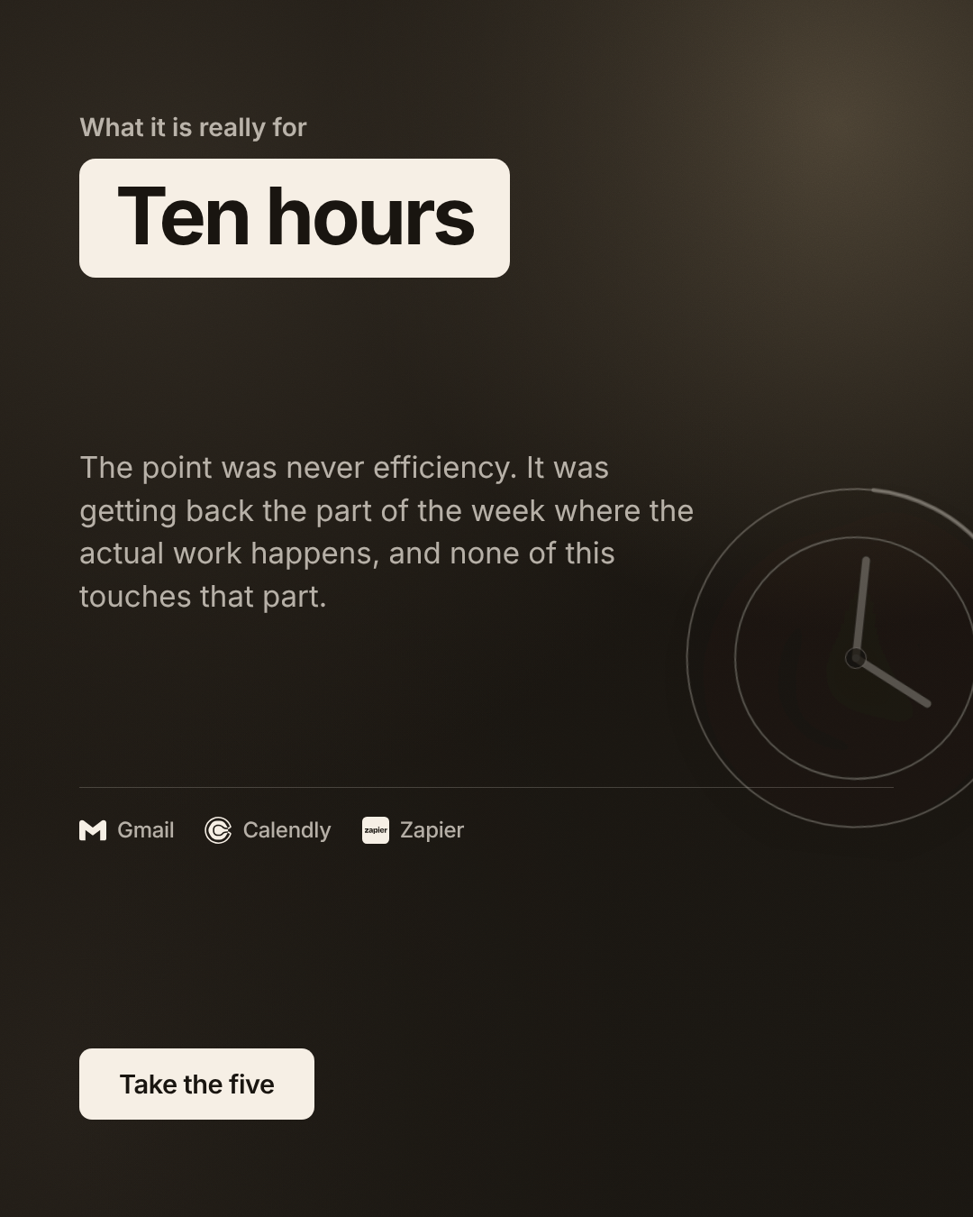 Time saved per tactic