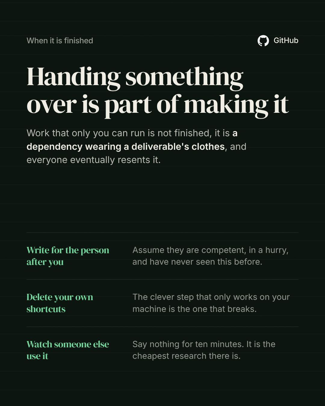 Three points, serif