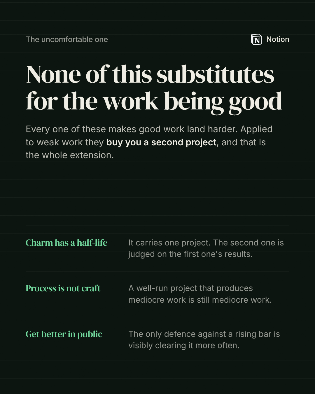 Three points, serif