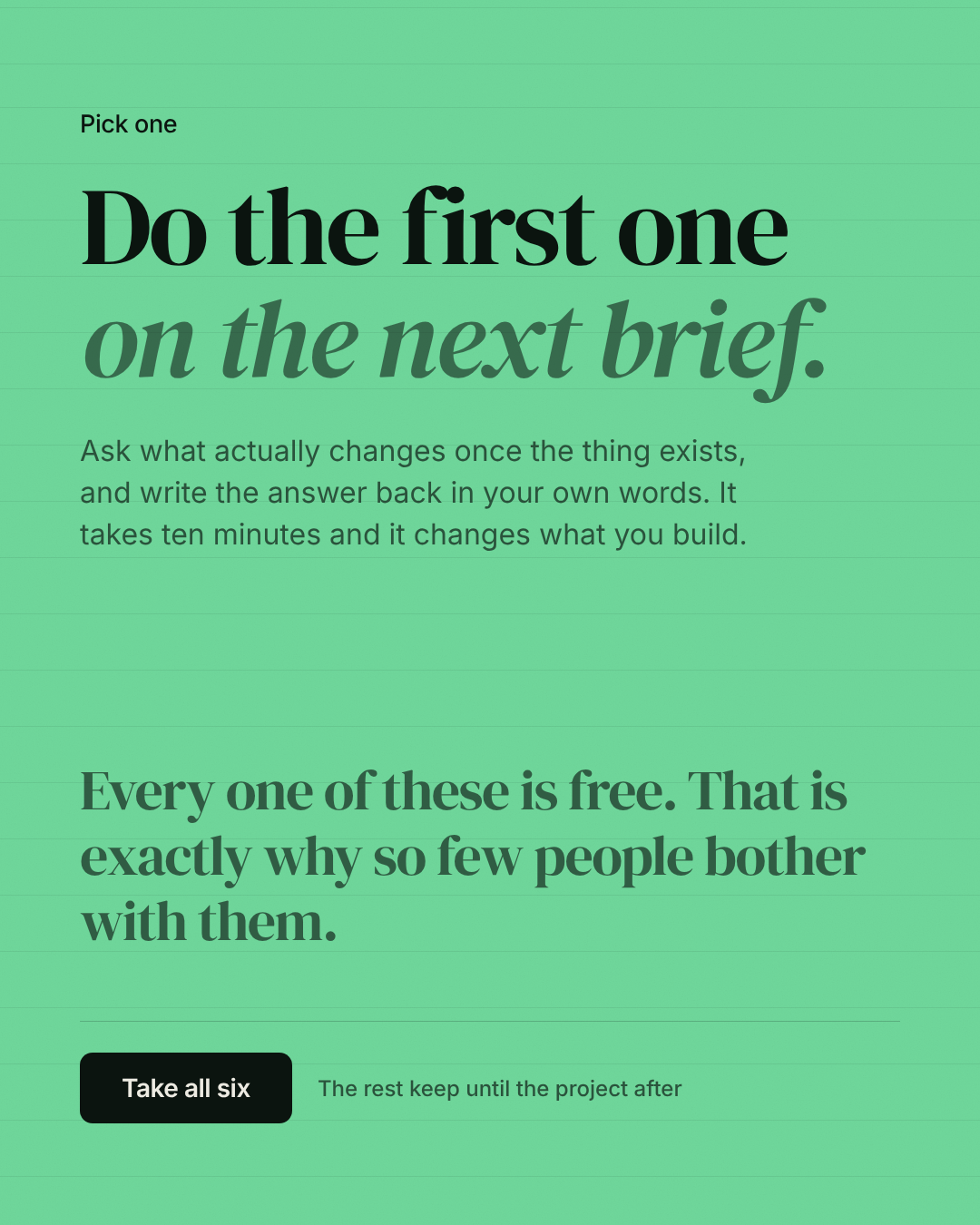 Three points, serif