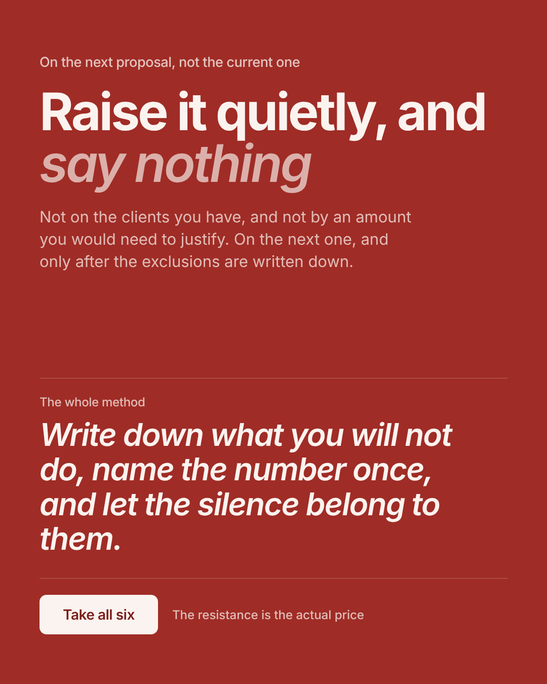 Three metrics and bullets