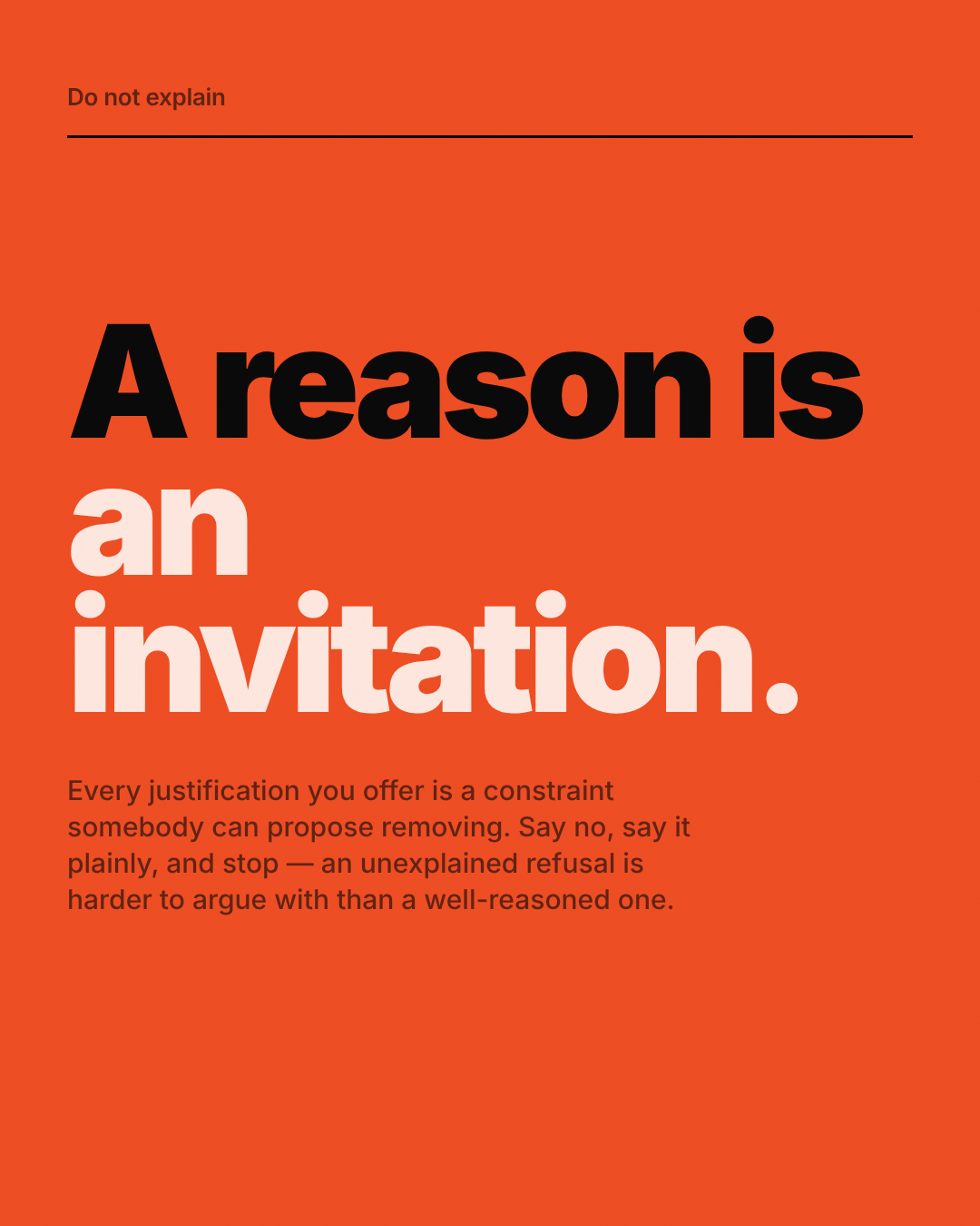 One statement per page