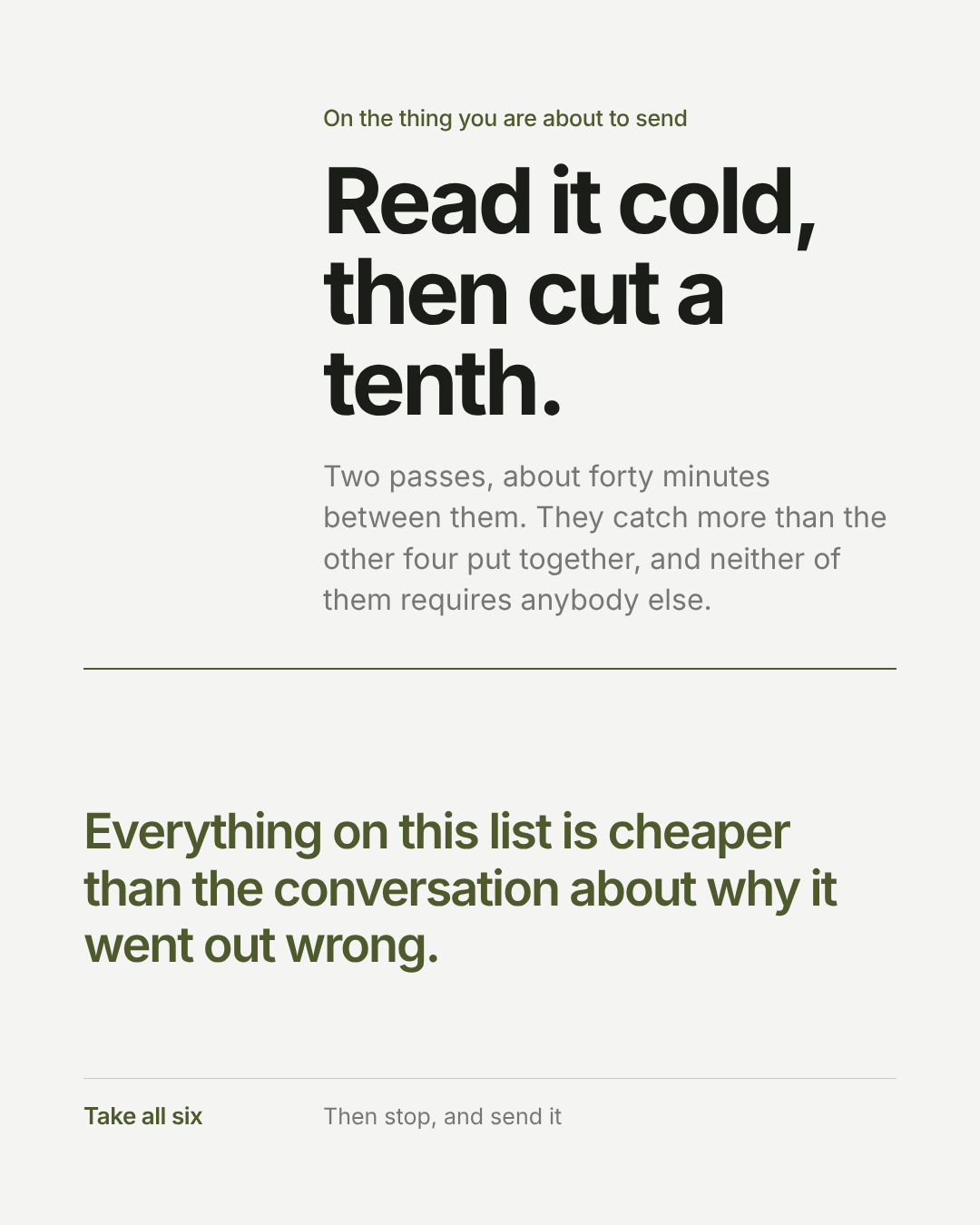 Four-item checklist